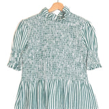 Green ALENIA Striped Organic Cotton Blouse / MARIA DE LA ORDEN - Size M