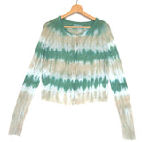 Green and Beige NINON Tie-dyed Linen Cardigan / ZADIG & VOLTAIRE - Size M