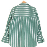 Green CAMBRIDGE Striped Cotton Shirt / SHONA JOY - Size 38