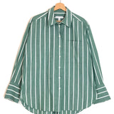 Green CAMBRIDGE Striped Cotton Shirt / SHONA JOY - Size 38