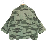 Green Camo Front-zip Stand Collar Jacket / CURRENT/ELLIOTT - Size 1