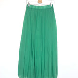 Green Cotton Maxi Skirt - One Size