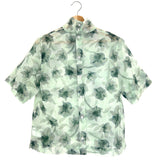 Green Floral Pattern Silk Organza Shirt / CHRISTIAN WIJNANTS - Size 38