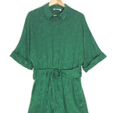 Green JOAN Jacquard Playsuit (+belt) / SEZANE - Size 38