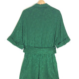 Green JOAN Jacquard Playsuit (+belt) / SEZANE - Size 38
