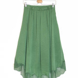 Green JOSLIN JAC Jacquard Lace-trim Silk Midi Skirt / ZADIG & VOLTAIRE - Size 34
