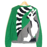 Green Jumper with Lemur Design / MAX MARA