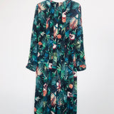 Green Jungle Print Crepe V-Neck Maxi Dress - model ROUX JUNGLE / ZADIG & VOLTAIRE - Size XS