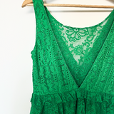 Green Lace Mini Dress / HEIMSTONE - Size 34