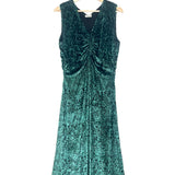 Green LAURENT Velvet Metallic Embellished Sleeveless Maxi Dress / MASCCOB - Size L