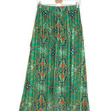 Green Lurex HALL Printed Asymmetric Midi Skirt / BA&SH - Size 1