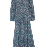 Green MARIANA Floral-print Cotton Long Sleeves Maxi Dress / ISABEL MARANT ETOILE - Size 36