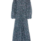 Green MARIANA Floral-print Cotton Long Sleeves Maxi Dress / ISABEL MARANT ETOILE - Size 36