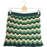 Green MARIO Crochet-Knit Mini Shorts / SANDRO - Size 38