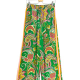 Green MARION Paisley Print Silk Set / ALEMAIS - Size Top US 4 | Pants US 6