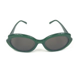 Green Mini Oval Slim Sunglasses / LOEWE