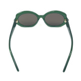 Green Mini Oval Slim Sunglasses / LOEWE