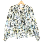 Green Multicolor CALLI Abstract Printed Lace-up Top / IRO - Size 38