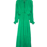 Green Ruched ROVEL Midi Dress / MAJE - Size 36