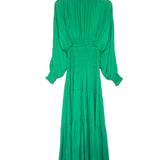 Green Ruched ROVEL Midi Dress / MAJE - Size 36