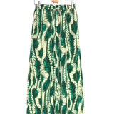 Green SAWYER Printed Silk Wide Leg Pants / ULLA JOHNSON - Size US 2