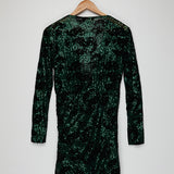 Green Sequined Mini Dress - model RILETIE / MAJE - Size 38