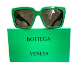Green Square Acetate Sunglasses / BOTTEGA VENETA