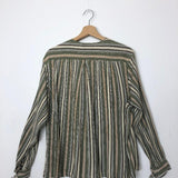 Green Striped Tunic Blouse - model ELL / LAURENCE BRAS - Size 2