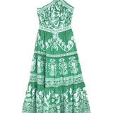 Green Sweet Garden Print Maxi Dress / FARM RIO - Size S
