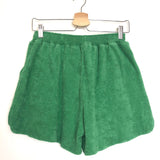 Green Terry Mini Shorts - One Size