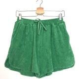 Green Terry Mini Shorts - One Size