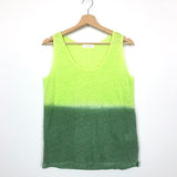 Green Tie Dye Linen Tank Top - model BERMUDES / BELLA JONES - Size 2