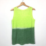 Green Tie Dye Linen Tank Top - model BERMUDES / BELLA JONES - Size 2