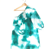 Green Tie-dye One-Shoulder Beach Mini Dress / LOVE STORIES - Szie S