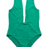 Green UNE ONE V-neck One Piece Swimsuit / ERES