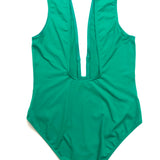 Green UNE ONE V-neck One Piece Swimsuit / ERES