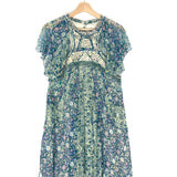 Green/Purple ODILE Floral Print Silk Mini Dress / ISABEL MARANT - Size 38