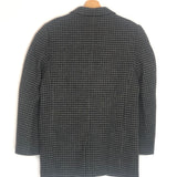 Grey and Black Houndstooth Wool Coat / SANDRO - Size 36