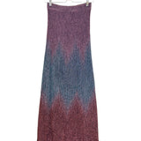 Grey and Burgundy Metallic Knit Maxi Skirt / MISSONI - Size IT 42
