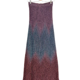 Grey and Burgundy Metallic Knit Maxi Skirt / MISSONI - Size IT 42
