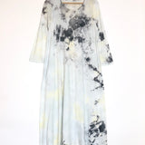 Grey DRAMA Tie-dyed Cotton Maxi Dress / RAQUEL ALLEGRA - Size 1