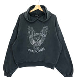 Grey EAGLE Organic Cotton Hoodie Sweater / ANINE BING - Size S