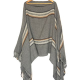 Grey Flannel LMP Poncho (hand woven in Peru) / HAND.SO.ON - One Size