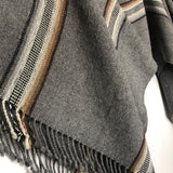 Grey Flannel LMP Poncho (hand woven in Peru) / HAND.SO.ON - One Size