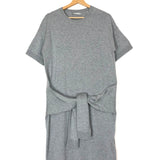 Grey Knot Detail Short Sleeves Dress / VINCE - Size S