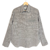 Grey Morning Jacquard Manisfesto Silk Long Sleeves Shirt / ZADIG & VOLTAIRE - Size XS/S