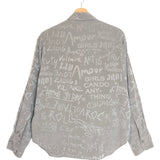 Grey Morning Jacquard Manisfesto Silk Long Sleeves Shirt / ZADIG & VOLTAIRE - Size XS/S