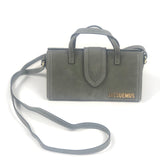 Grey Nubuck Leather Le Porte Lunettes Triangle Bag  / JACQUEMUS