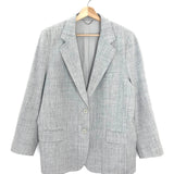 Grey Oversized Linen and Wool Blazer Jacket / MAGDA BUTRYM - Size 34