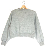 Grey Padded Shoulder Sweatshirt / THE FRANKIE SHOP - Size 34